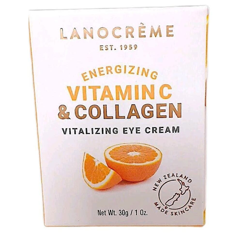 New Zealand Lanocreme Energizing Vitamin C Collagen EYE Cream Sealed 1 oz.